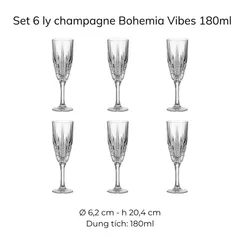 Set 6 ly pha lê Bohemia Vibes 180m