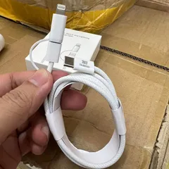 Dây Cáp Dù Sạc Đa Năng 60W 2 trong 1, Type C- Type C, Type C - LN Sạc Nhanh Cho Thiết Bị Di Động