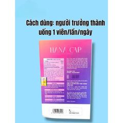 Viên uống Hana Cap bổ sung giảm tóc,móng dễ gãy rụng (Chai 30viên)
