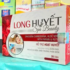 Long Huyết Spa Beauty hỗ trợ giảm sưng đau,phù nề,tan máu bầm(Hộp 20viên)