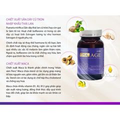 Viên uống DSK AGE (Vshine)hỗ trợ sức khoẻ nữ,giảm khô hạn,chống lão hoá da(Hộp 3 chai/45viên)