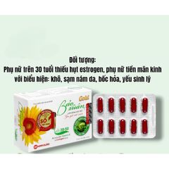 Viên uống Bảo Xuân vàng(30-50tuổi)-tím(+50tuổi) hỗ trợ cân bằng nội tiết nữ(hộp 30 viên)