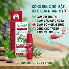 Lăn Làm Dịu Vết Muỗi Cắn Puressentiel Anti-Pique Organic Multi-Soothing Roller từ 3 tuổi _ 100% thiên nhiên