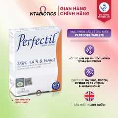 PERFECTIL Vitabiotics Hỗ Trợ Làm Đẹp Da, Bổ Sung Biotin Và Vitamin Ngừa Oxy Hóa Hộp 30 Viên