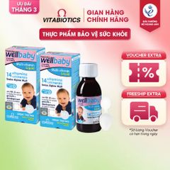 Combo 2 Siro TPBVSK WELLBABY Multi-Vitamin Liquid Hỗ Trợ Tăng Cường Sức Khỏe Và Đề Kháng 150ml Vitabiotics