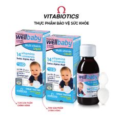 Combo 2 Siro TPBVSK WELLBABY Multi-Vitamin Liquid Hỗ Trợ Tăng Cường Sức Khỏe Và Đề Kháng 150ml Vitabiotics