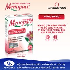 Thực Phẩm Bảo Vệ Sức Khỏe MENOPACE Vitabiotics Hỗ Trợ Cân Bằng Nội Tiết Tố Nữ Hộp 30 Viên