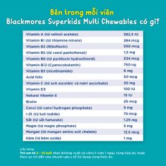 Combo 03 Viên nhai Blackmores Superkids Multi Chewables Úc (lọ 60 viên)