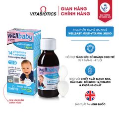 [LIVE] TPBVSK WELLBABY MULTI-VITAMIN LIQUID - Hỗ Trợ Tăng Cường Sức Khỏe Và Đề Kháng 150ml Vitabiotics