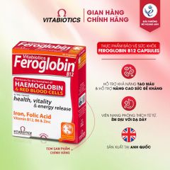 [LIVE] Thực Phẩm Bảo Vệ Sức Khoẻ FEROGLOBIN B12 Capsules Vitabiotics Hỗ Trợ Tăng Khả Năng Tạo Máu