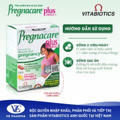 Combo 3 Hộp TPBVSK PREGNACARE Plus Omega-3 Cho Phụ Nữ Mang Thai Và Cho Con Bú 56 Viên Vitabiotics