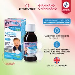 Thực Phẩm Bảo Vệ Sức Khỏe WELLBABY Multi-Vitamin Liquid Hỗ Trợ Tăng Cường Sức Khỏe Và Đề Kháng 150ml Vitabiotics