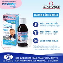 Thực Phẩm Bảo Vệ Sức Khỏe WELLBABY Multi-Vitamin Liquid Hỗ Trợ Tăng Cường Sức Khỏe Và Đề Kháng 150ml Vitabiotics