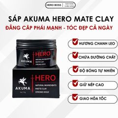 Sáp Vuốt Tóc Nam AKUMA HERO Matte Clay 95g – Giữ Nếp Mạnh, Không Bết Dính, Tạo Kiểu Tự Nhiên