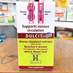 DULCIT Holistica hỗ trợ giảm phù chân do suy giãn tĩnh mạch,đau búi trĩ(Hộp 30viên)