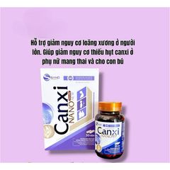 Viên Canxi NANO Sanofia hỗ trợ chắc xương,bổ sung canxi cho phụ nữ có thai và trẻ em phát triển chiều cao(Hộp 30viên)
