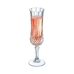 Set 6 ly champagne Longchamp Cristal d'Arques Paris 120ml