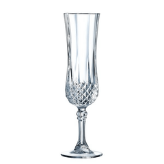Set 6 ly champagne Longchamp Cristal d'Arques Paris 120ml