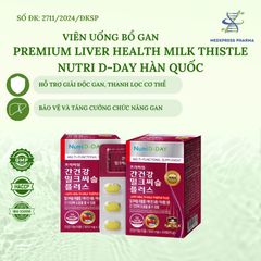 [Nhập Khẩu HQ] Viên Uống Bổ Gan Premium Liver Health Milk Thistle NUTRI D-DAY - Hỗ Trợ Thải Độc, Phục Hồi Chức Năng Gan