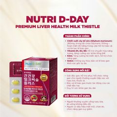 [Nhập Khẩu HQ] Viên Uống Bổ Gan Premium Liver Health Milk Thistle NUTRI D-DAY - Hỗ Trợ Thải Độc, Phục Hồi Chức Năng Gan