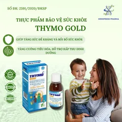 [COMBO 3 HỘP] TPBVSK Thymo Gold – Hỗ trợ tăng cường miễn dịch, bổ sung Kẽm, Vitamin C,... 120ml