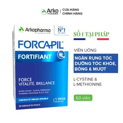 [Nhập Khẩu Pháp] Viên Uống Arkopharma FORCAPIL Fortifiant - Viên Uống Ngăn Rụng Tóc, Dưỡng Tóc Khỏe Bóng Mượt Hộp 60v