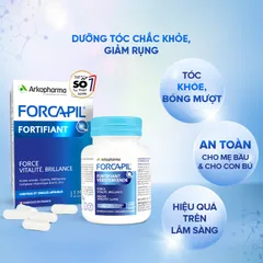 [Nhập Khẩu Pháp] Viên Uống Arkopharma FORCAPIL Fortifiant - Viên Uống Ngăn Rụng Tóc, Dưỡng Tóc Khỏe Bóng Mượt Hộp 60v