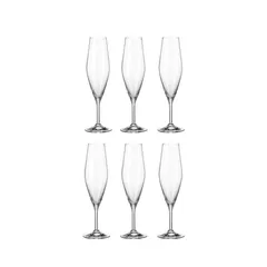 Set 6 ly champagne Gavia 210ml Crystal Bohemia