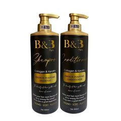 Cặp dầu gội - dầu xả dưỡng tóc B&B Colagen & Keratin 800ml