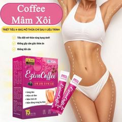 Cà phê Giảm Cân Ezim Mộc Tâm, Cà Phê Mâm Xôi- Gừng- Đông Trùng Hạ Thảo Hỗ Trợ Đốt Mỡ- Giảm Cân- Giữ Dáng- Cải Thiện Tiêu Hóa- Dẹp Da ( Hộp 15 gói x 15gr).