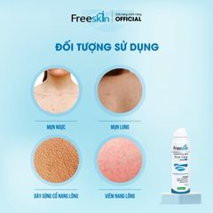 Xịt mụn body và gel tắm ngừa mụn Freeskin hỗ trợ viêm nang lông body