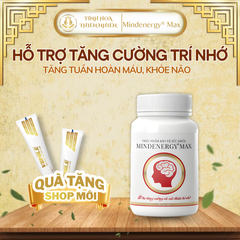 Viên uống bổ não, cải thiện trí nhớ MINDENERGY MAX. Từ dược liệu quý. Hỗ trợ giảm căng thẳng mệt mỏi, ngủ sâu giấc 30 viên/Hộp