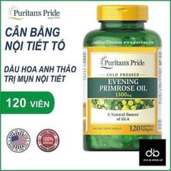 Viên Uống Tinh Dầu Hoa Anh Thảo Puritan's Pride Evening Primrose Oil 1300mg - Hỗ Trợ Sức Khỏe Da và Cân Bằng Nội Tiết Tố 647863