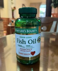 Viên Uống Dầu Cá Nature's Bounty Fish Oil 1400mg - 130 Viên Hỗ Trợ Tim Mạch, Tăng Cường Trí Não - Dễ Uống, Không Mùi 648005