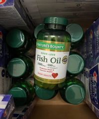 Viên Uống Dầu Cá Nature's Bounty Fish Oil 1400mg - 130 Viên Hỗ Trợ Tim Mạch, Tăng Cường Trí Não - Dễ Uống, Không Mùi 648005