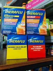 Hỗ trợ cảm và ho Theraflu Multi-Symptom + Nighttime Severe Cold & Cough