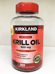 Dầu nhuyễn thể (dầu tôm) Kirkland Signature Krill Oil 500mg 180 viên 648186