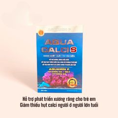 Viên uống AQUA CALCI S chiết xuất từ tảo biển,hỗ trợ xương răng và phát triển chiều cao cho bé (Chai 30viên)