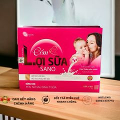 Cốm lợi sữa SANO tăng tiết sữa cho phụ nữ sau sinh (Hộp/30gói)tặng khẩu trang cho bé