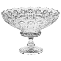 Mâm bồng pha lê Crystal Bohemia chân đế 67009 M57 25cm