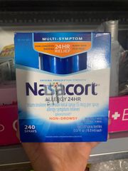 Xịt mũi giảm viêm xoang, dị ứng Nasacort Allergy 24hr Non-Drowsy Nasal Spray