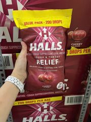 Kẹo ngậm Halls không đường vị Cherry 200 viên