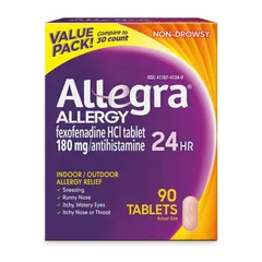 Allegra Adult 24 Hour Allergy 180mg 90 viên /60 viên