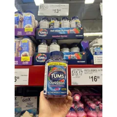 Kẹo nhai giảm đầy hơi khó tiêu Tums Antacid Chewy Bites Assorted Berries lọ 108 viên