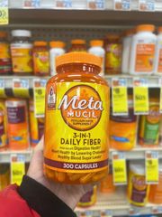 Metamucil 3-in-1 Daily Fiber 300 Capsules meta mucil hỗ trợ tiêu hóa, tim mạch, cân nặng 648353