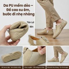 Giày da nam lười cao cấp đen, thời trang công sở, đế cao su mềm, thoải mái đi lại, phù hợp chụp kỷ yếu và dự tiệc RUNO G61