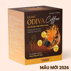 Cà Phê ODIVA Mâm Xôi- Đậu Thận Trắng- Đông Trùng Hạ Thảo, Hỗ Trợ Giảm Cân- Giảm Mỡ, Cải Thiện Tiêu Hóa, Làm Đẹp Da ( Hộp 15 gói x 15gr).