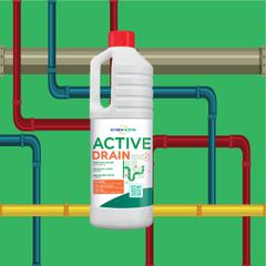Dung dịch thông tắc đường ống Stanhome Active Drain 1000ml - Giải pháp nhanh chóng cho tắc nghẽn bồn rửa, bồn tắm, thân thiện môi trường