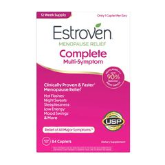 Cân bằng nội tiết tố cho phụ nữ tiền mãn kinh Estroven Complete Multi-Symptom Menopause Relief 84 Caplets 648470