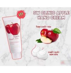 Kem Dưỡng Da Tay 3W Clinic Apple 100ml - Giúp Mềm Mại và Bảo Vệ Da Tay, Sản Phẩm Chăm Sóc Cơ Thể Chất Lượng